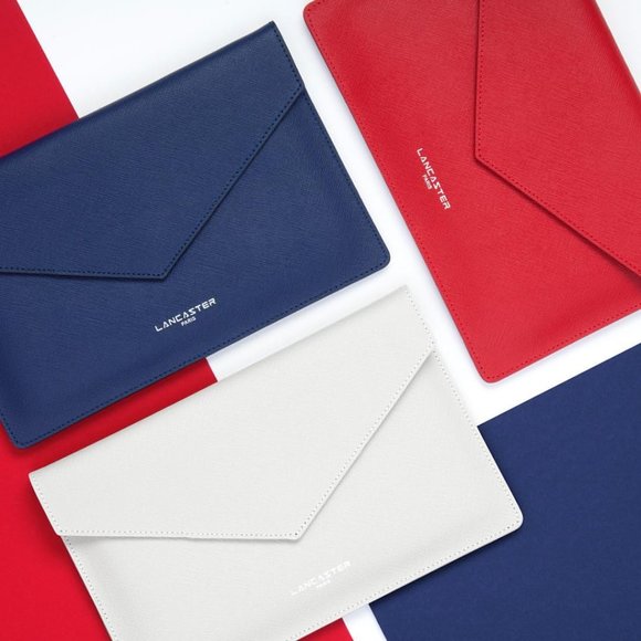 NWT Made in France Leather Crossbody Clutch Navy - Picture 7 of 13